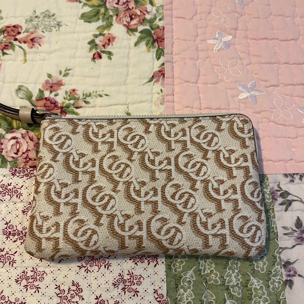 Coach,  Brown and White Designer Clutch